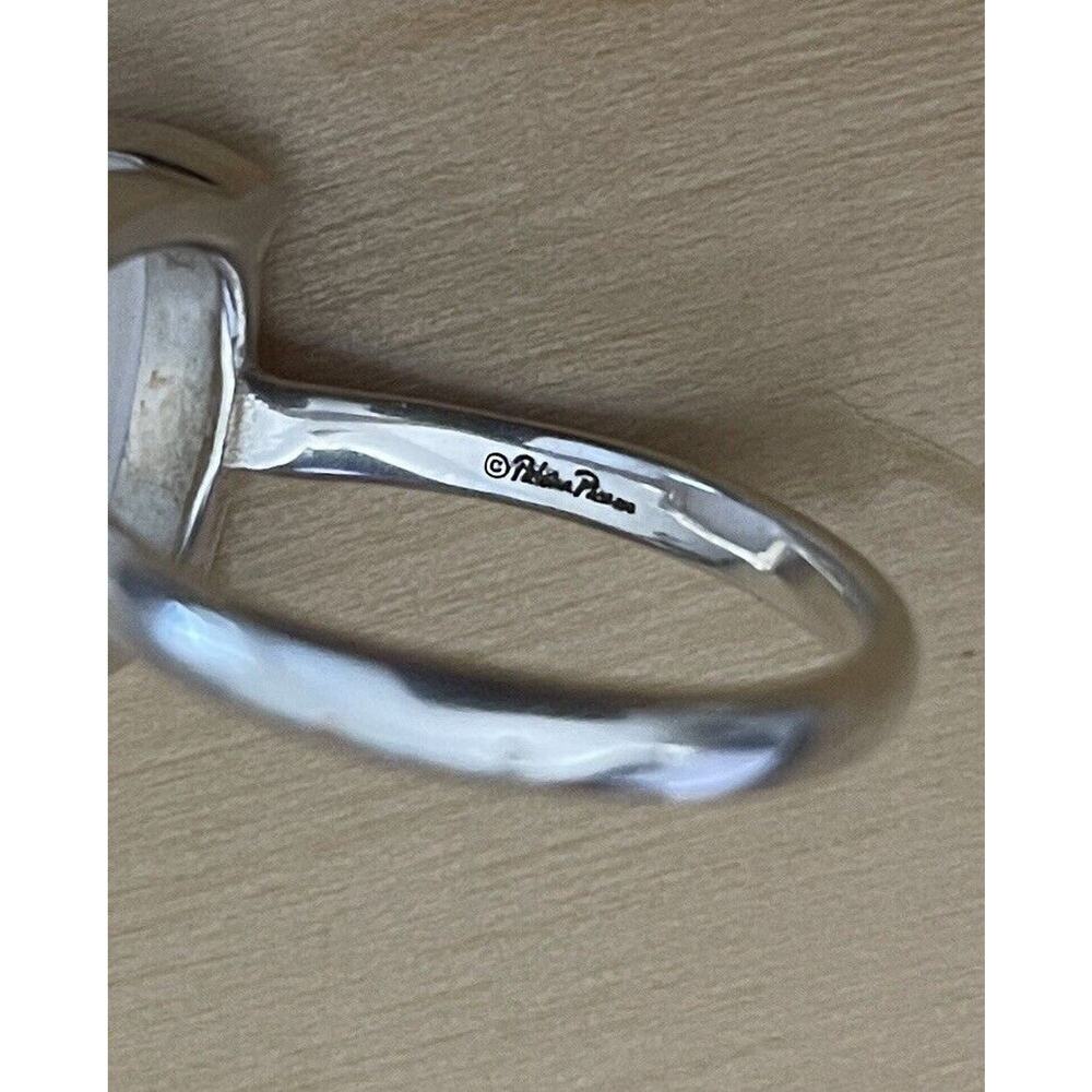 Tiffany & Co. Paloma Picasso Silver Milky Quartz Sugar Stack Cushion Band Ring 6 - Picture 6 of 6